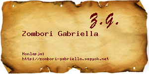 Zombori Gabriella névjegykártya
